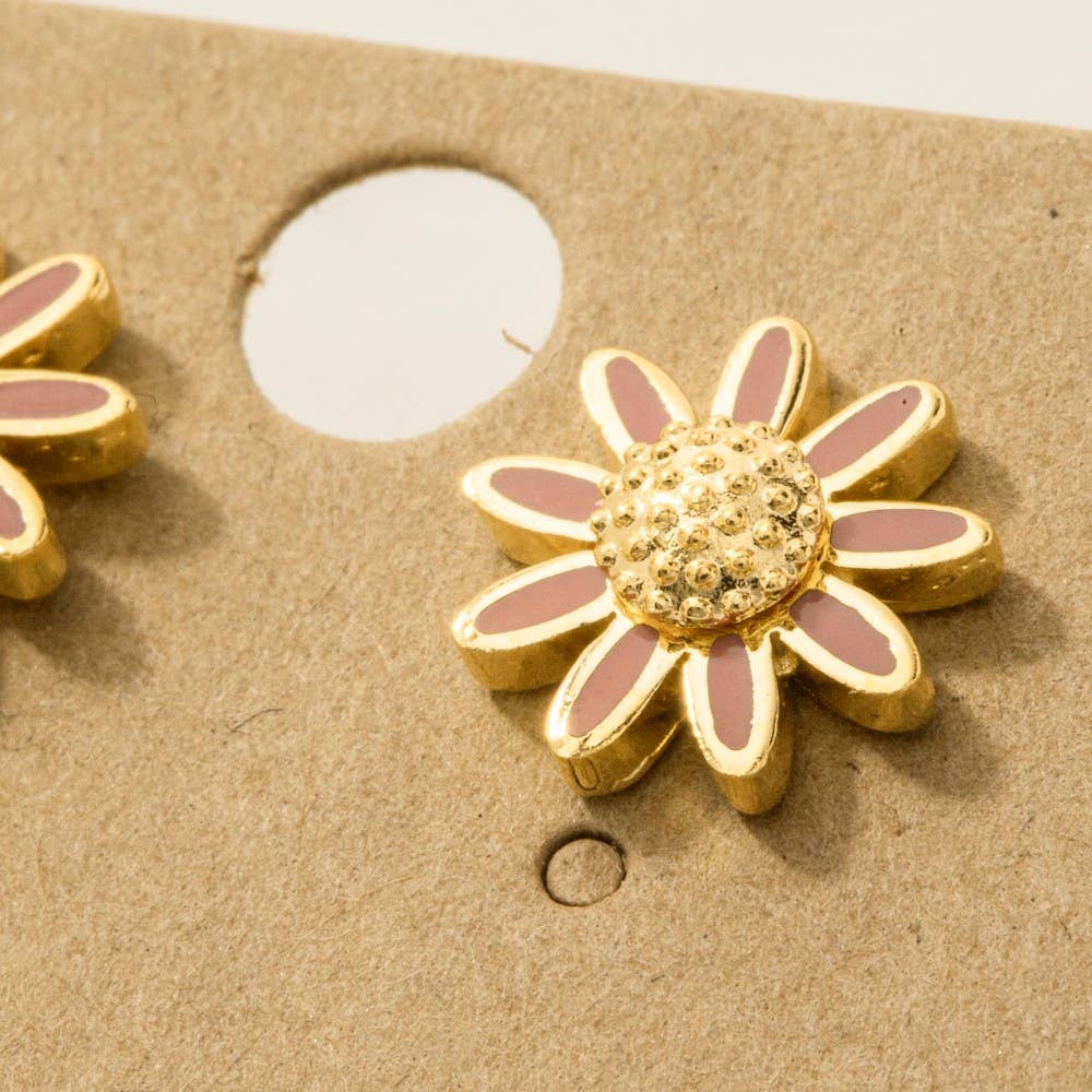Mini Daisy Flower Stud Earrings