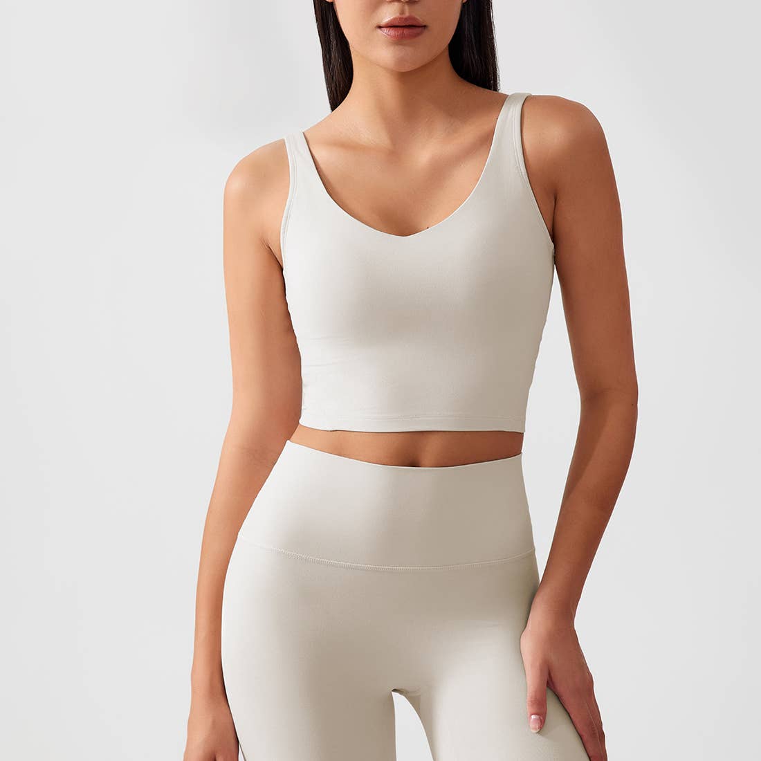 Women Fixed Chest Cushion Sport Bra Yoga Sport Tank Top