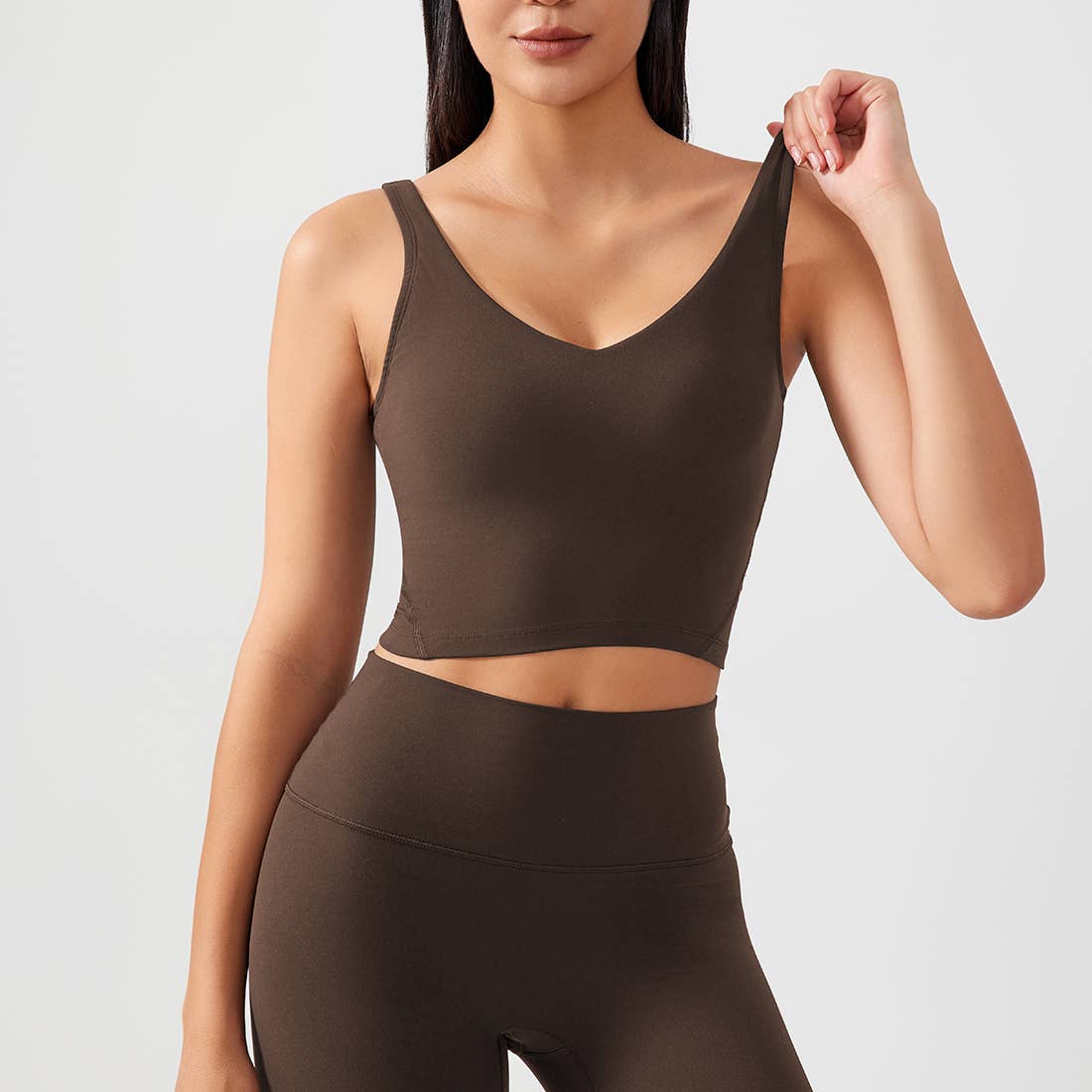 Women Fixed Chest Cushion Sport Bra Yoga Sport Tank Top