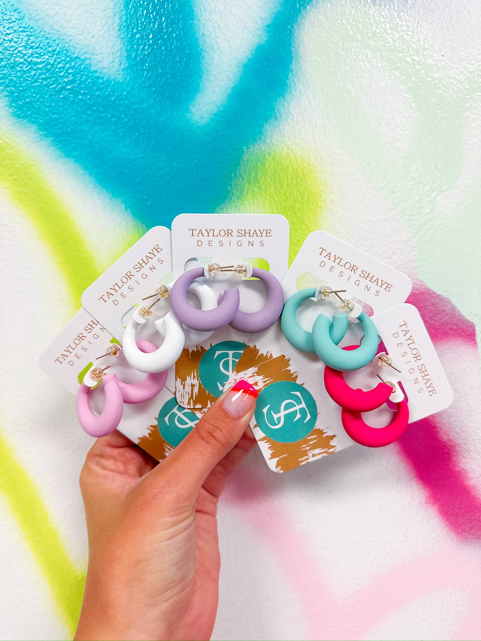 Colorful Kennedi Hoops