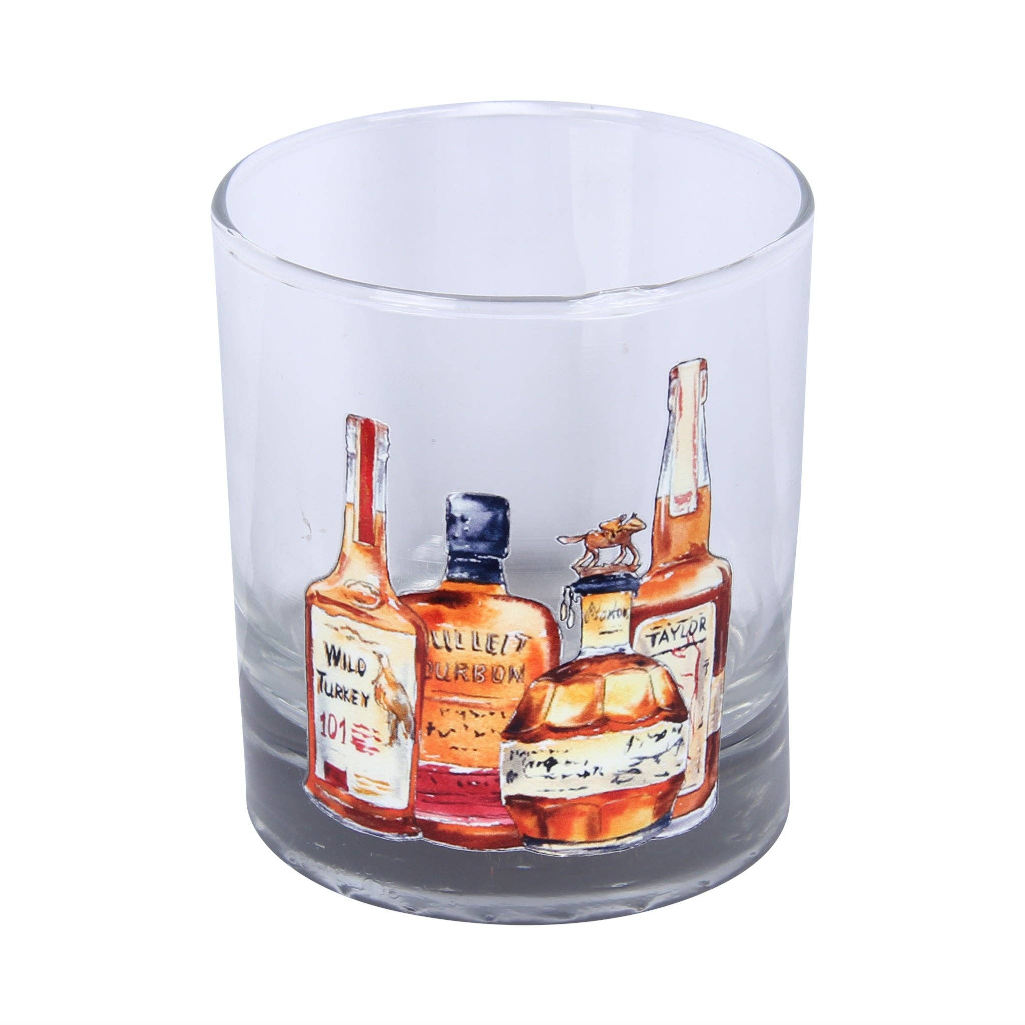 Bourbon Bottles V2 Rocks Glass