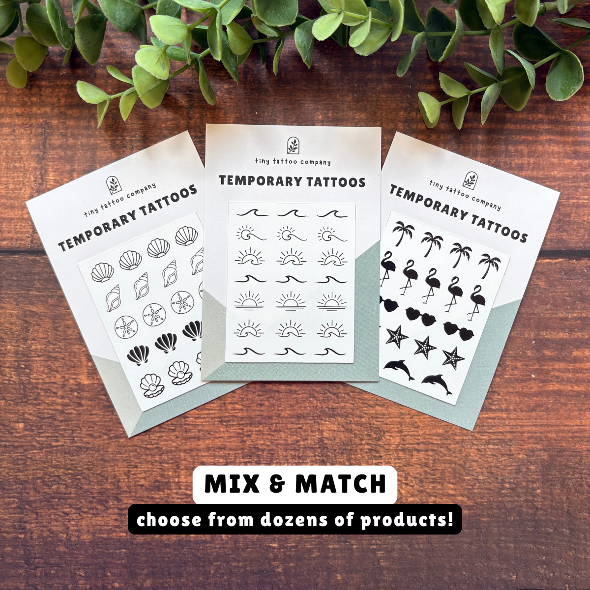 Mini Sun & Waves Temporary Tattoo Pack ☀️