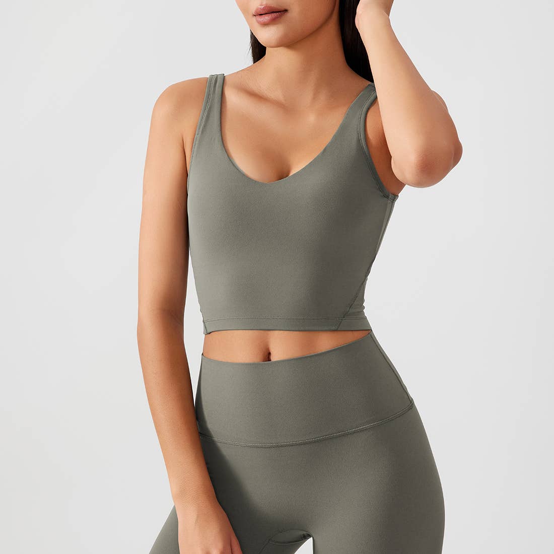 Women Fixed Chest Cushion Sport Bra Yoga Sport Tank Top
