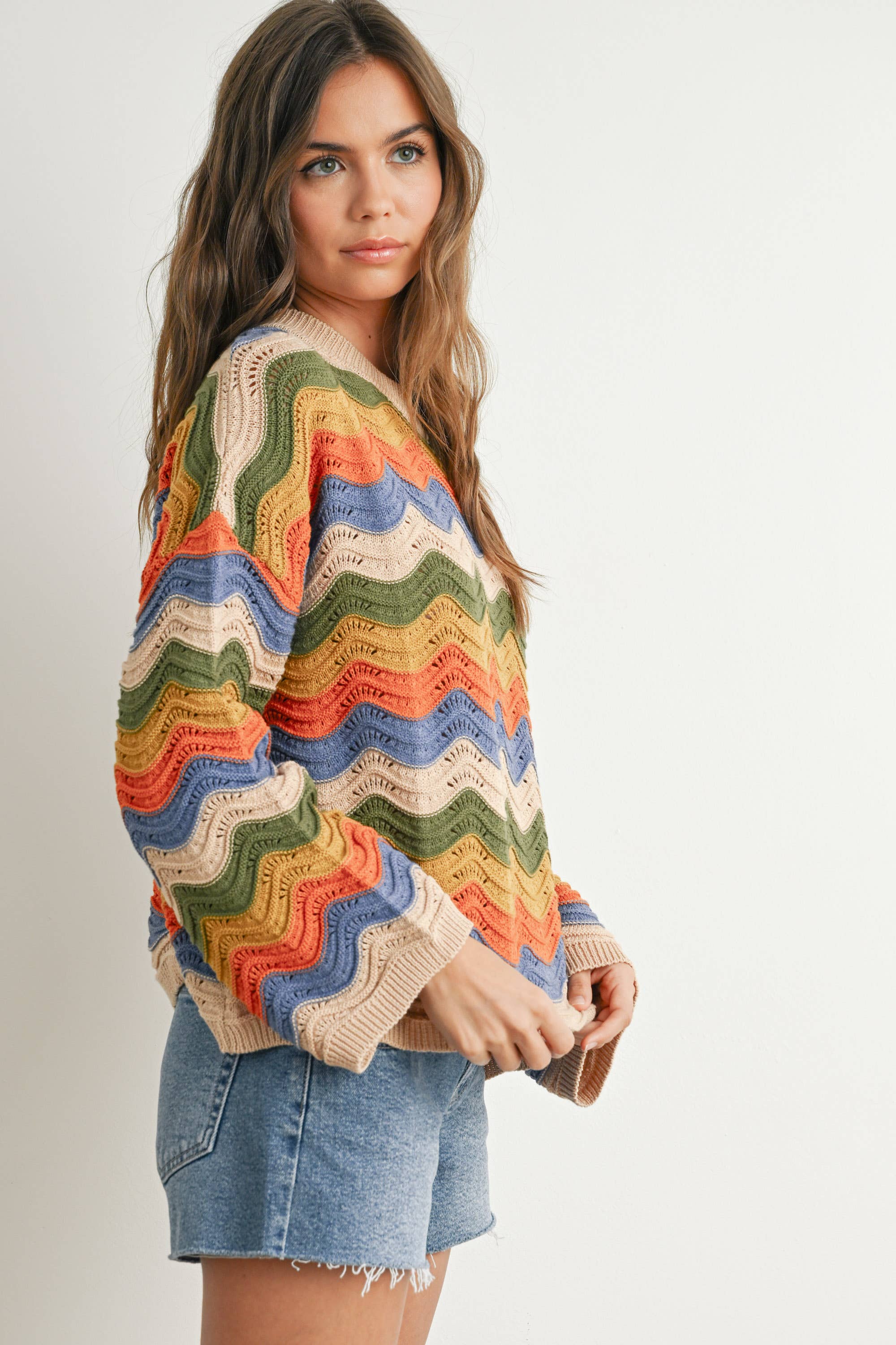 Color Block Sweater - BMW7639