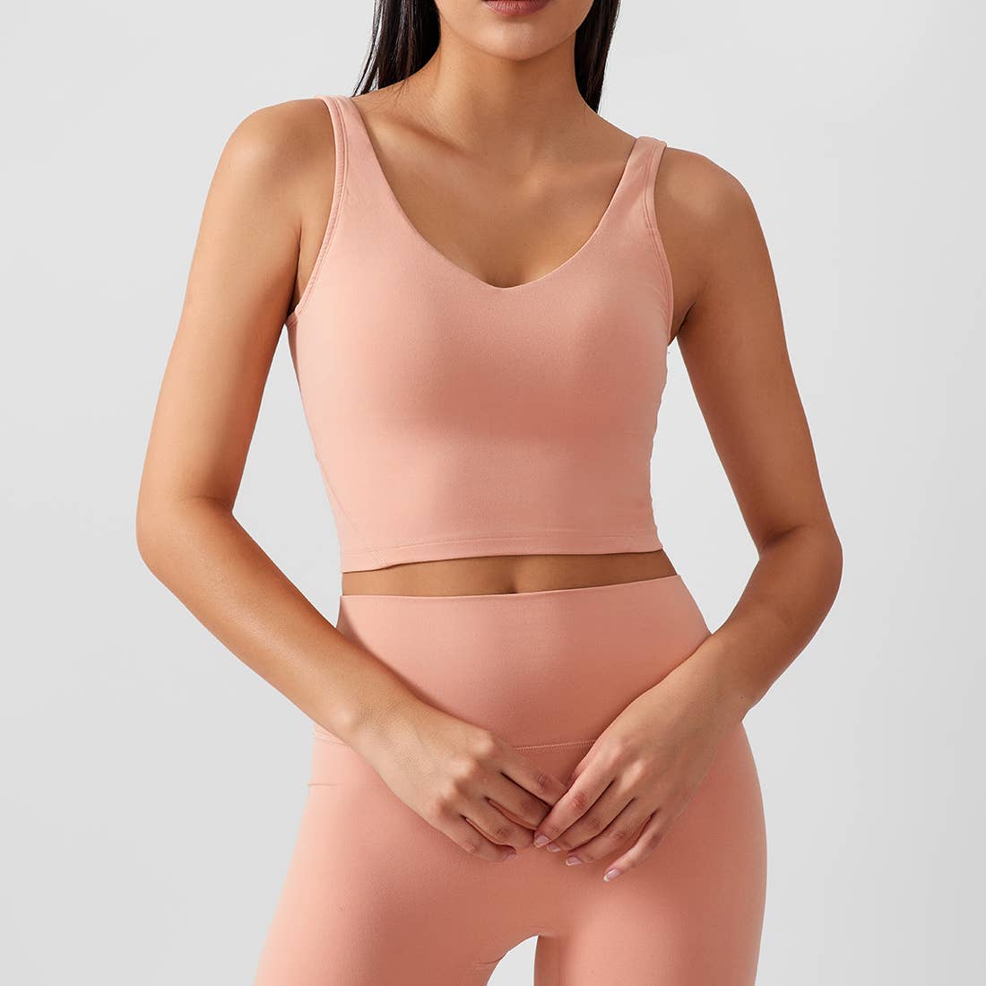 Women Fixed Chest Cushion Sport Bra Yoga Sport Tank Top