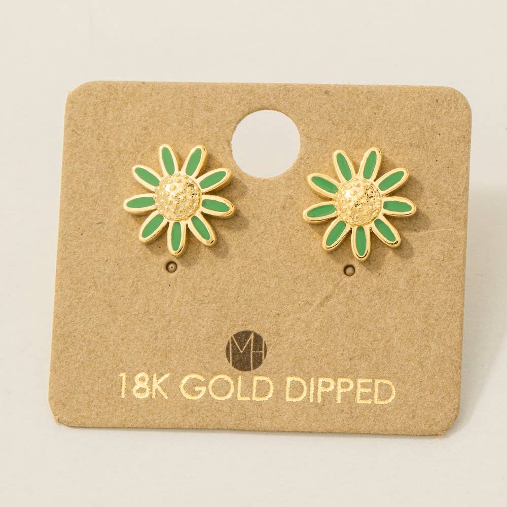 Mini Daisy Flower Stud Earrings
