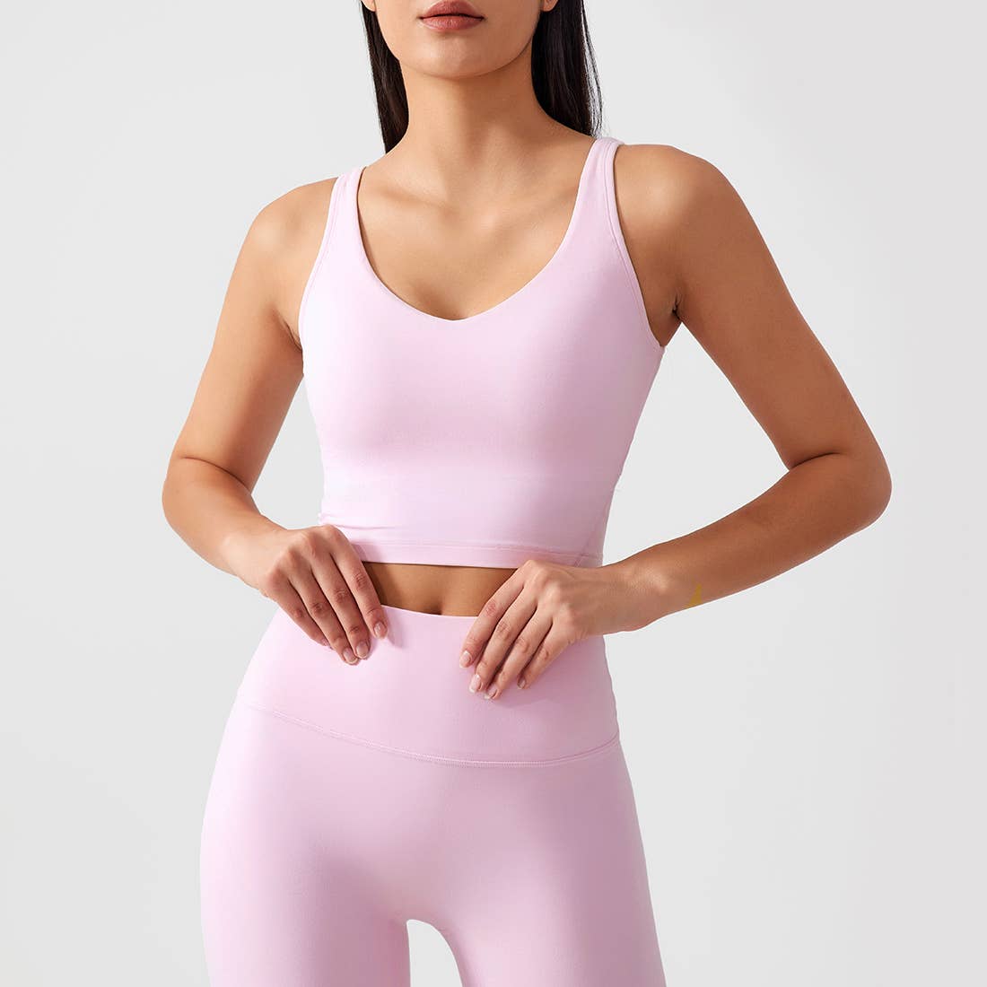 Women Fixed Chest Cushion Sport Bra Yoga Sport Tank Top