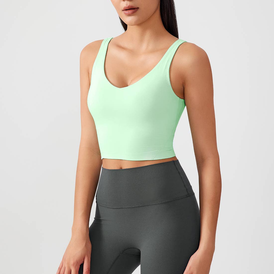 Women Fixed Chest Cushion Sport Bra Yoga Sport Tank Top