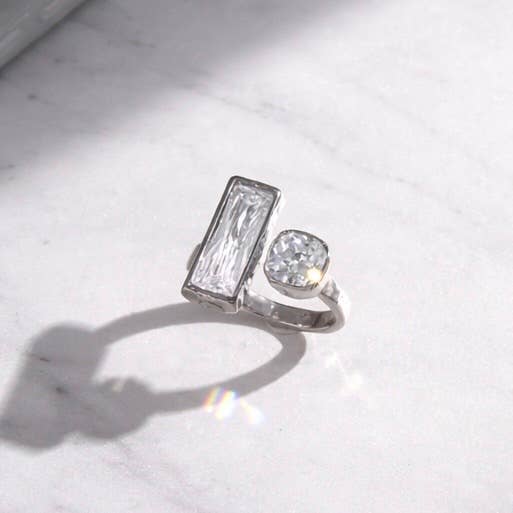CZ Geometric Ring 