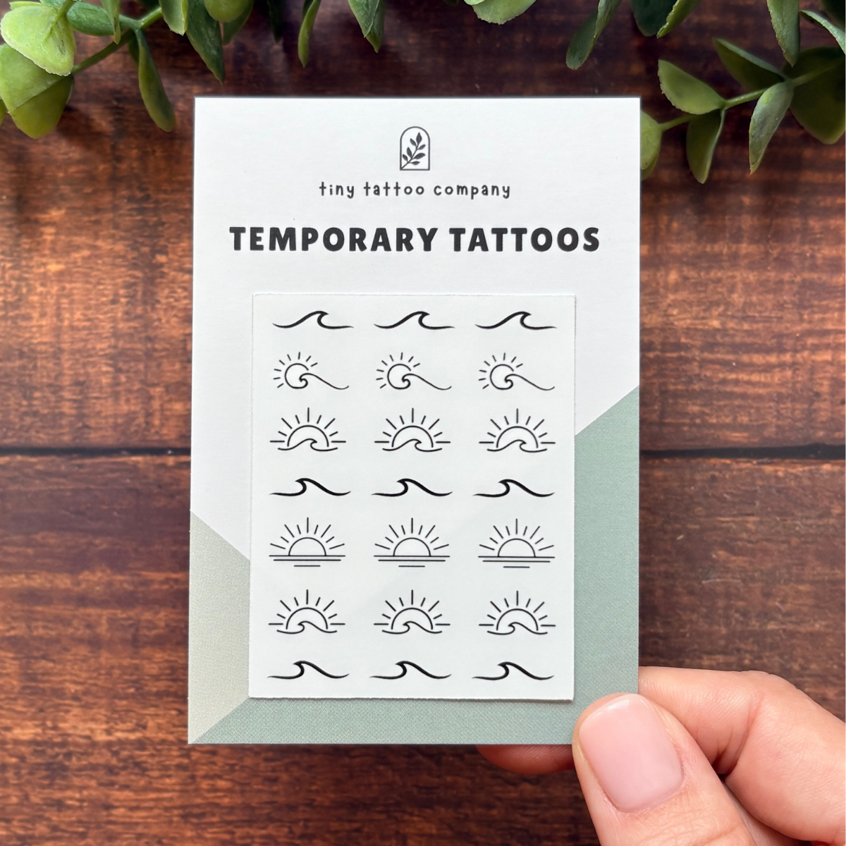 Mini Sun & Waves Temporary Tattoo Pack ☀️