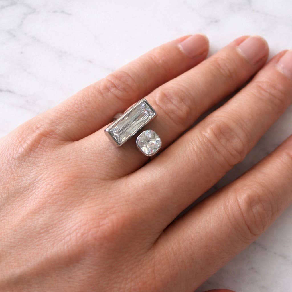 CZ Geometric Ring 