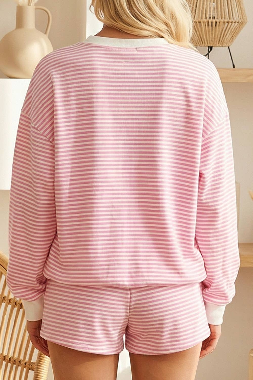 Light Pink Oversize Mock Neck Set/Small