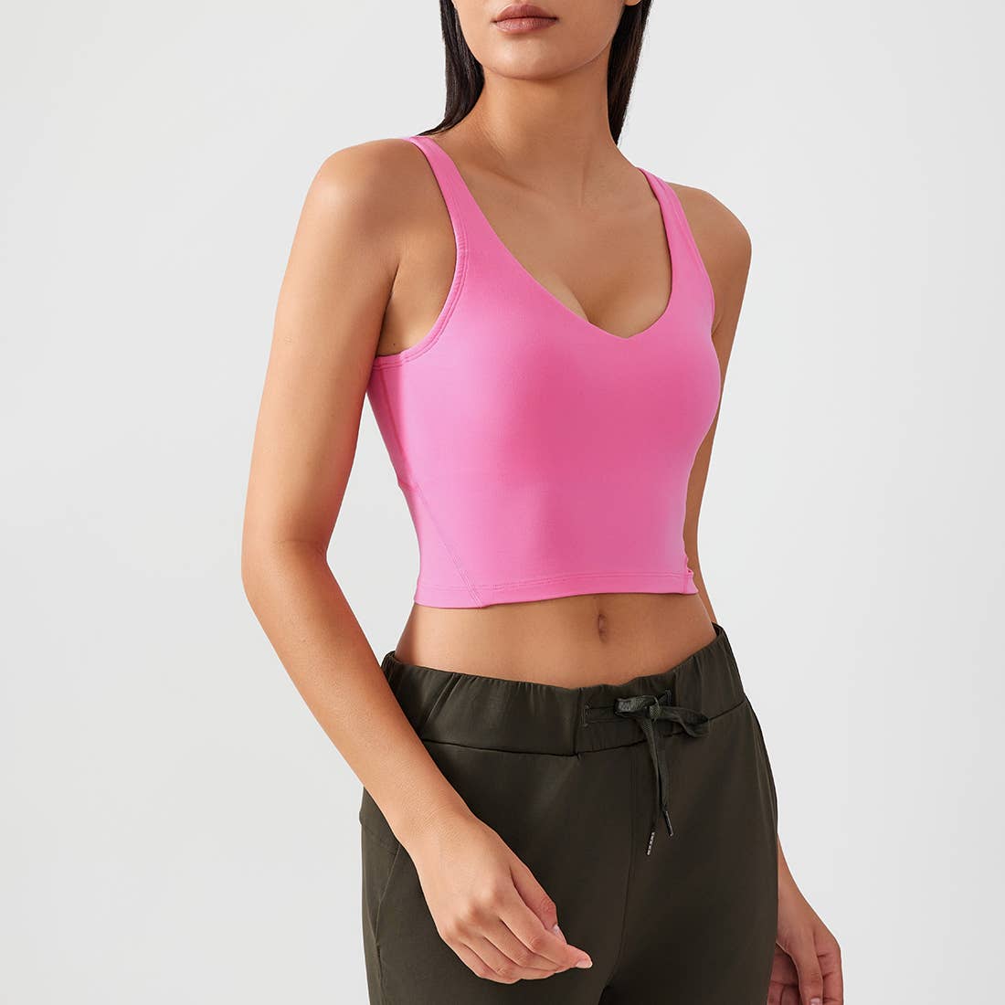 Women Fixed Chest Cushion Sport Bra Yoga Sport Tank Top