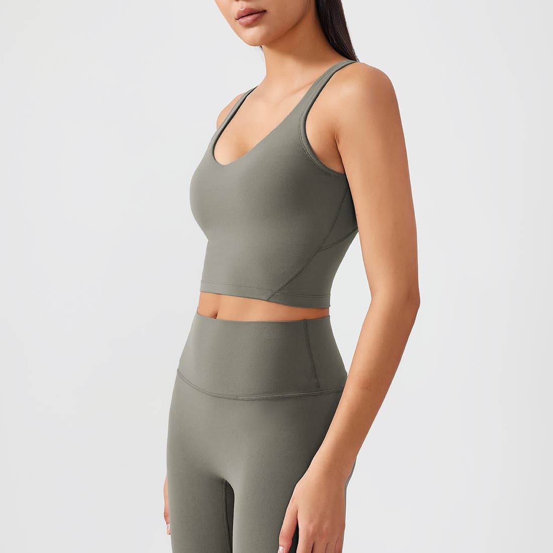 Women Fixed Chest Cushion Sport Bra Yoga Sport Tank Top