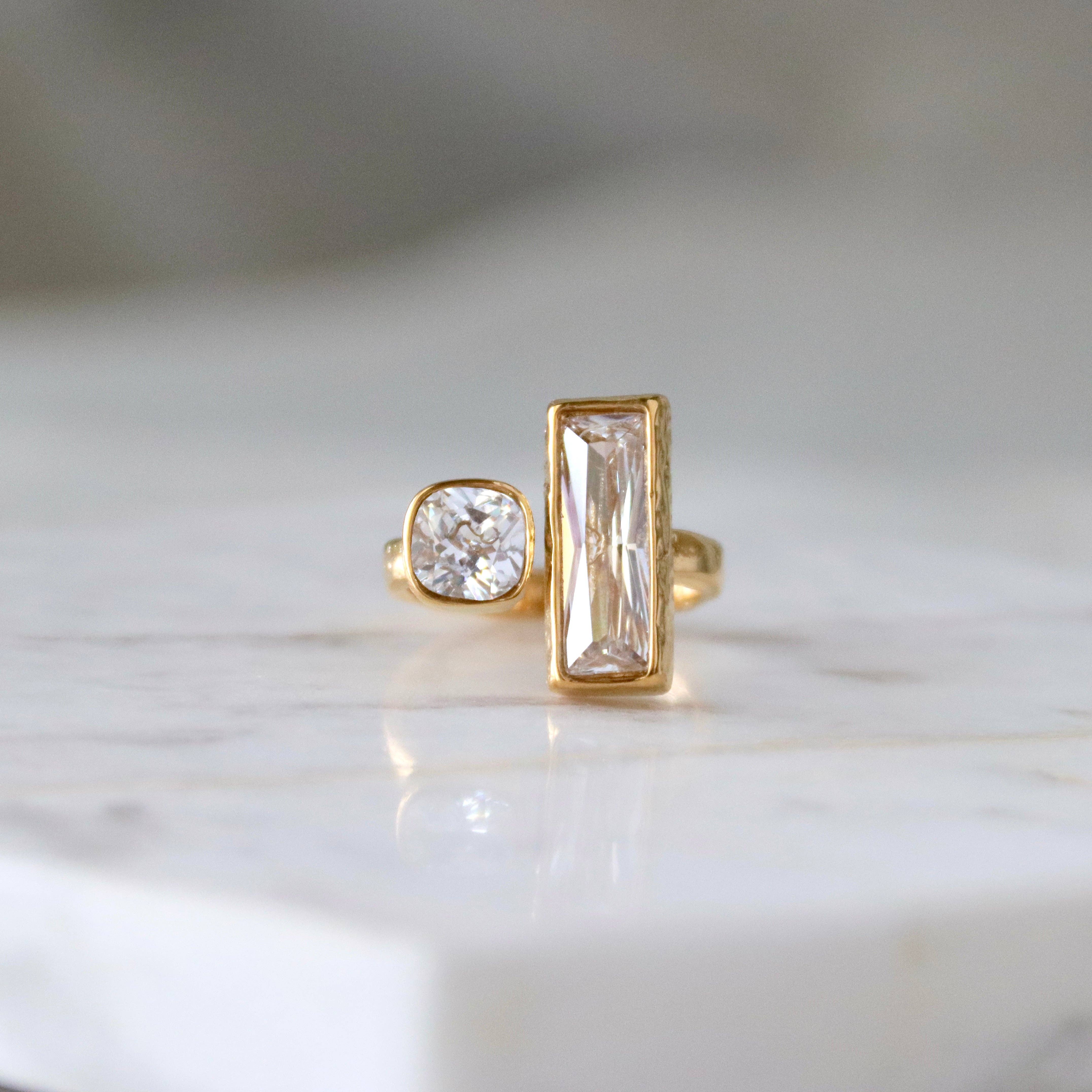 CZ Geometric Ring 