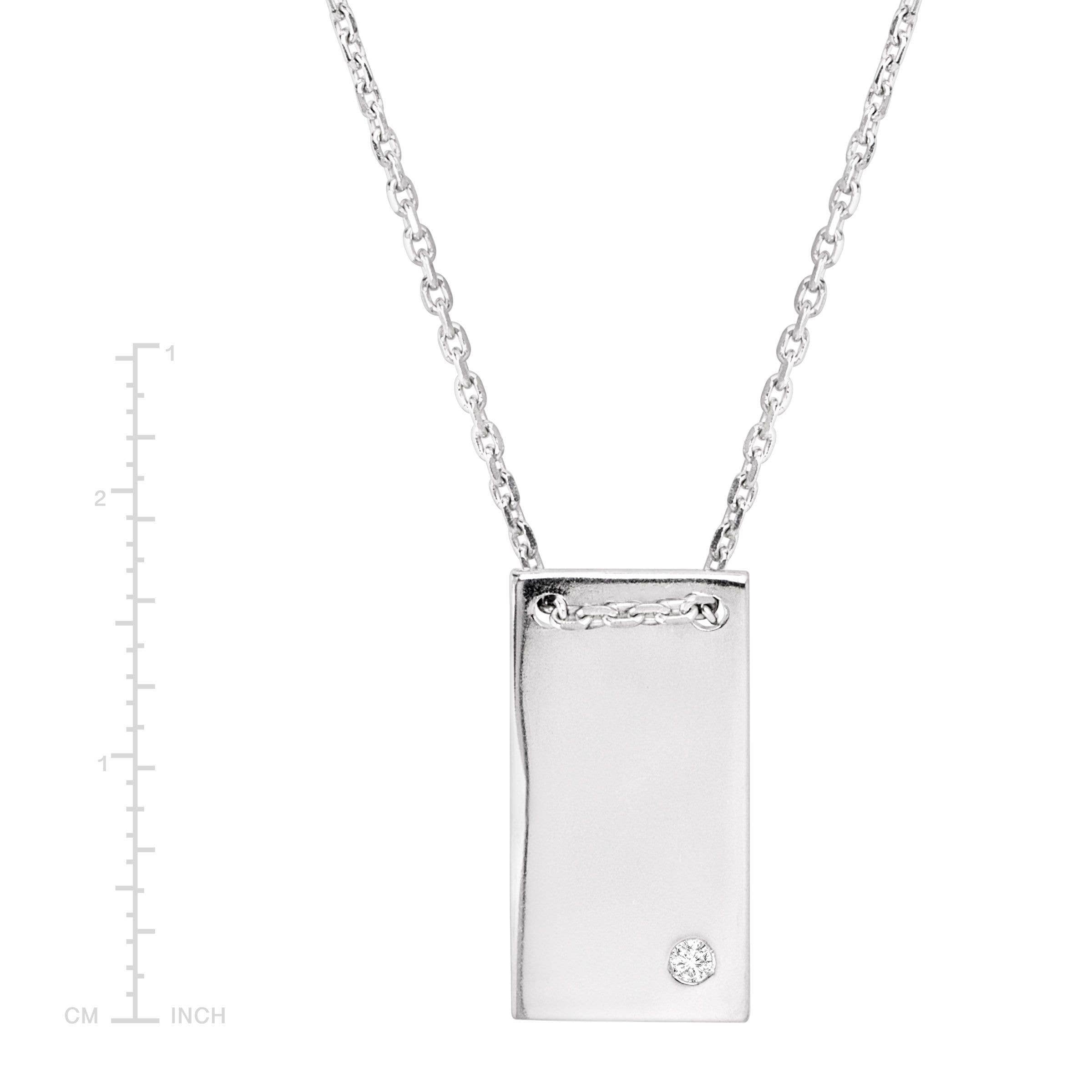Silpada 'Shine Bright' Rectangular Pendant with CZ