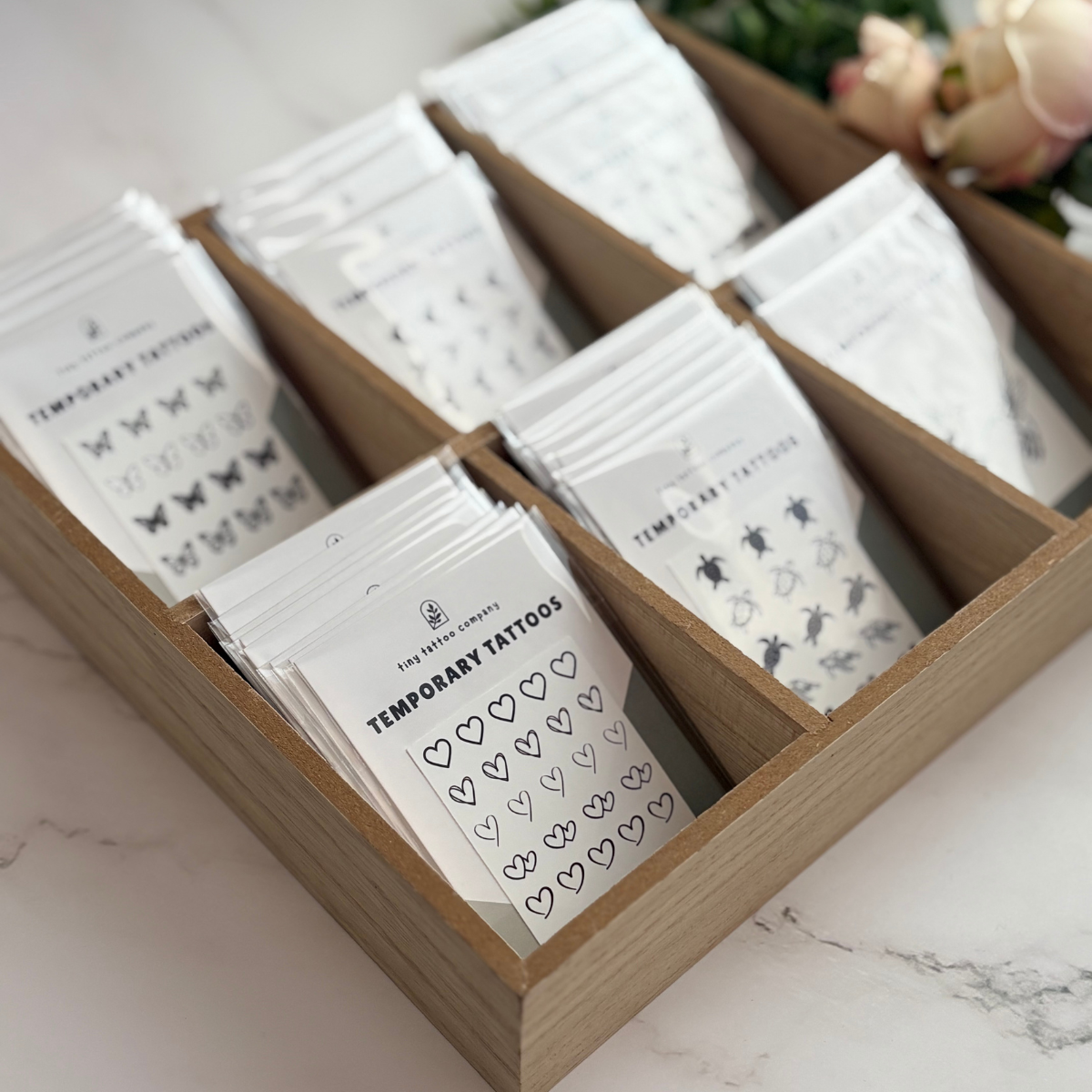 Mini Heart Temporary Tattoo Pack 🖤