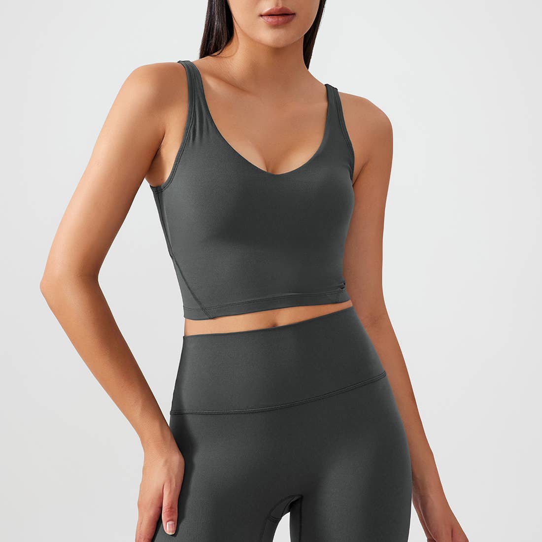 Women Fixed Chest Cushion Sport Bra Yoga Sport Tank Top