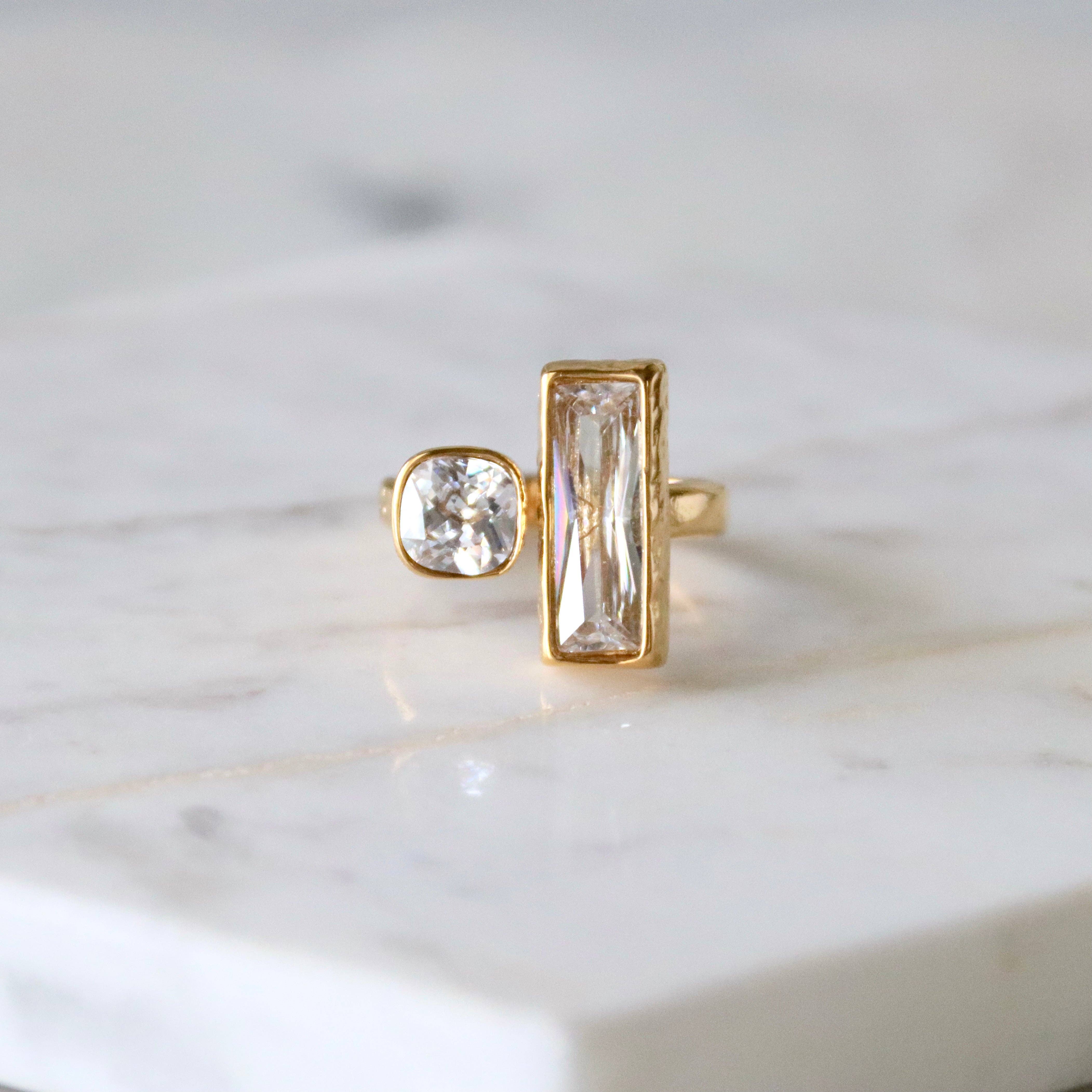 CZ Geometric Ring 