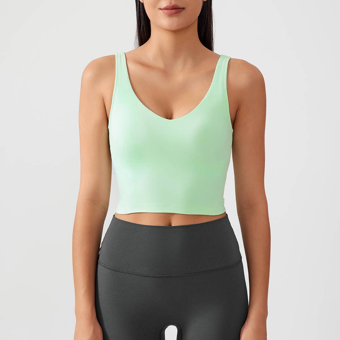 Women Fixed Chest Cushion Sport Bra Yoga Sport Tank Top