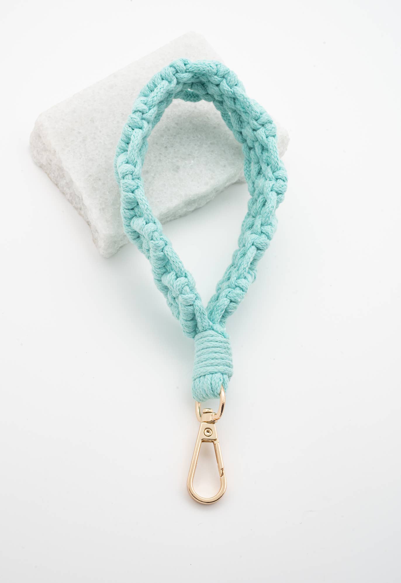 Fresh Mint Macramé Wrist Strap (Phone, Keys, Bag Accessorry)